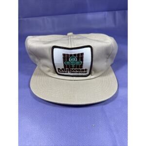 Vintage Midwest Seed Genetics Inc K-Products Tan Trucker Snapback Hat